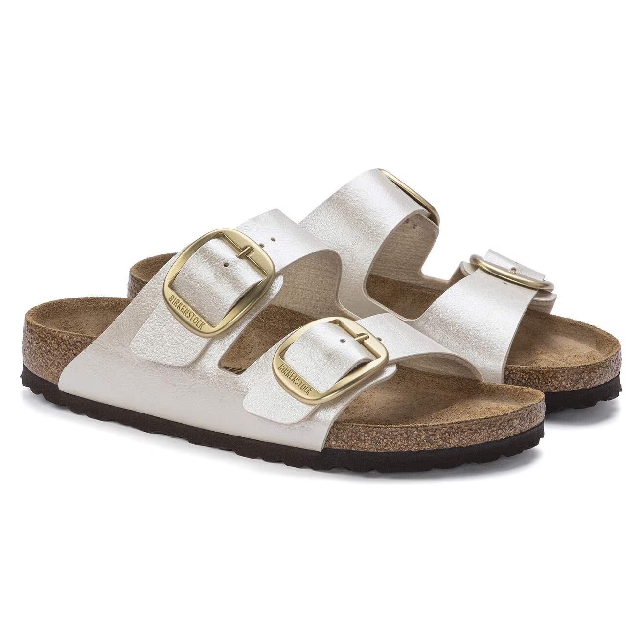 Sandale Arizona Big Buckle Graceful Pearl White