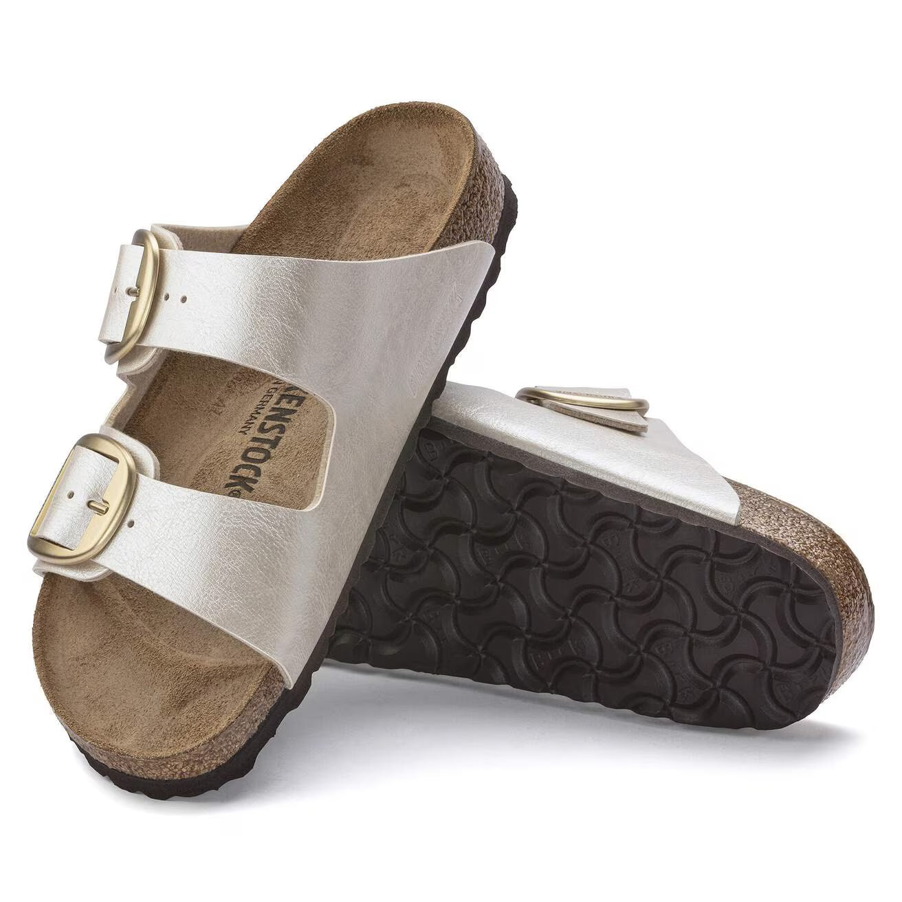 Sandale Arizona Big Buckle Graceful Pearl White
