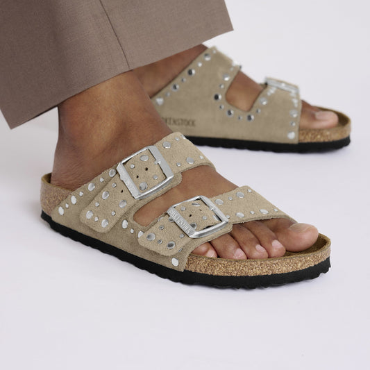 Birkenstock Arizona Rivet Suède - Taupe