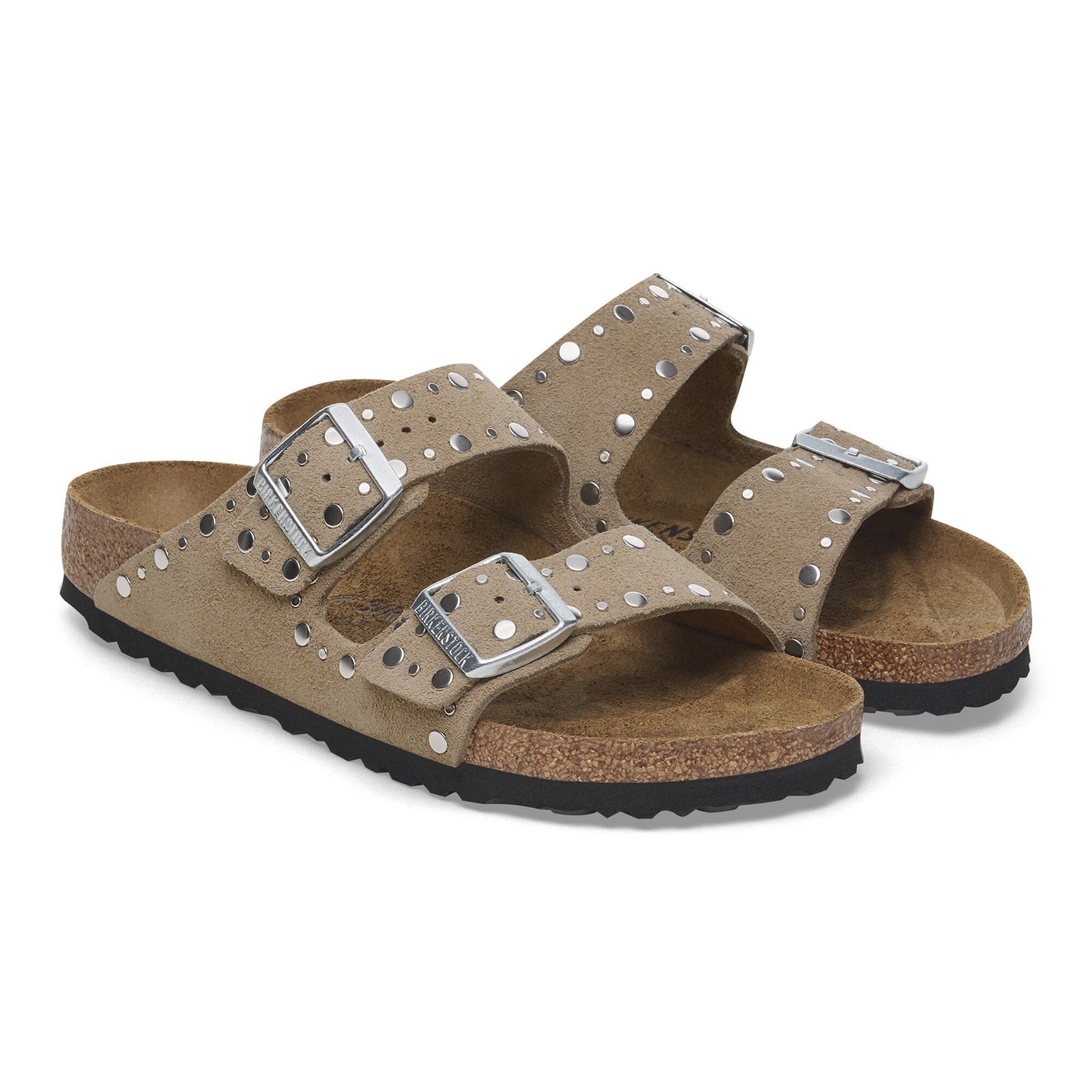 Birkenstock Arizona Rivet Suède - Taupe