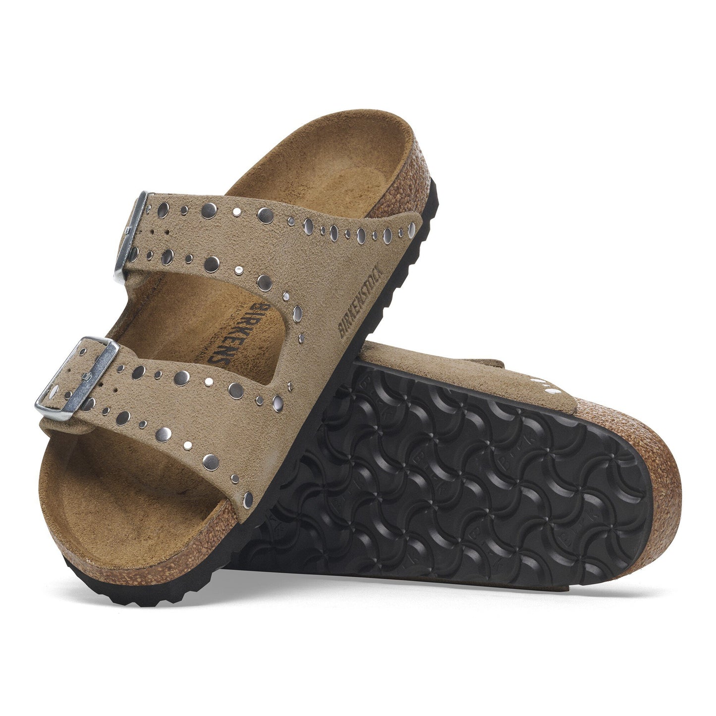 Birkenstock Arizona Rivet Suède - Taupe