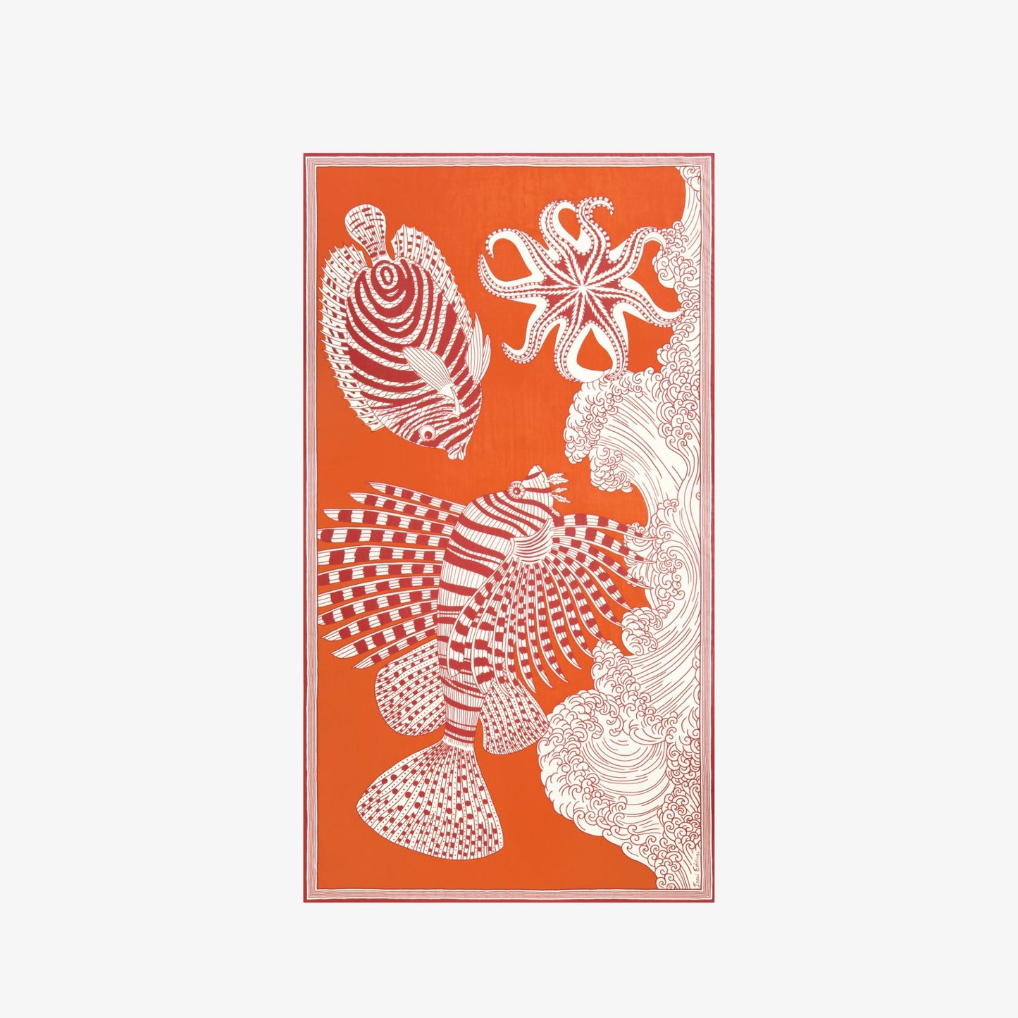 Écharpe 100 - Vague - Orange