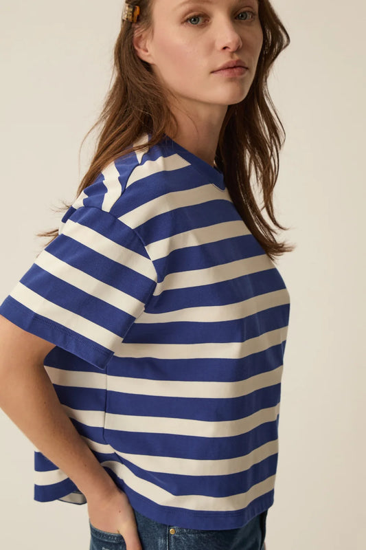 TEE-SHIRT FILMA INDIGO/ECRU