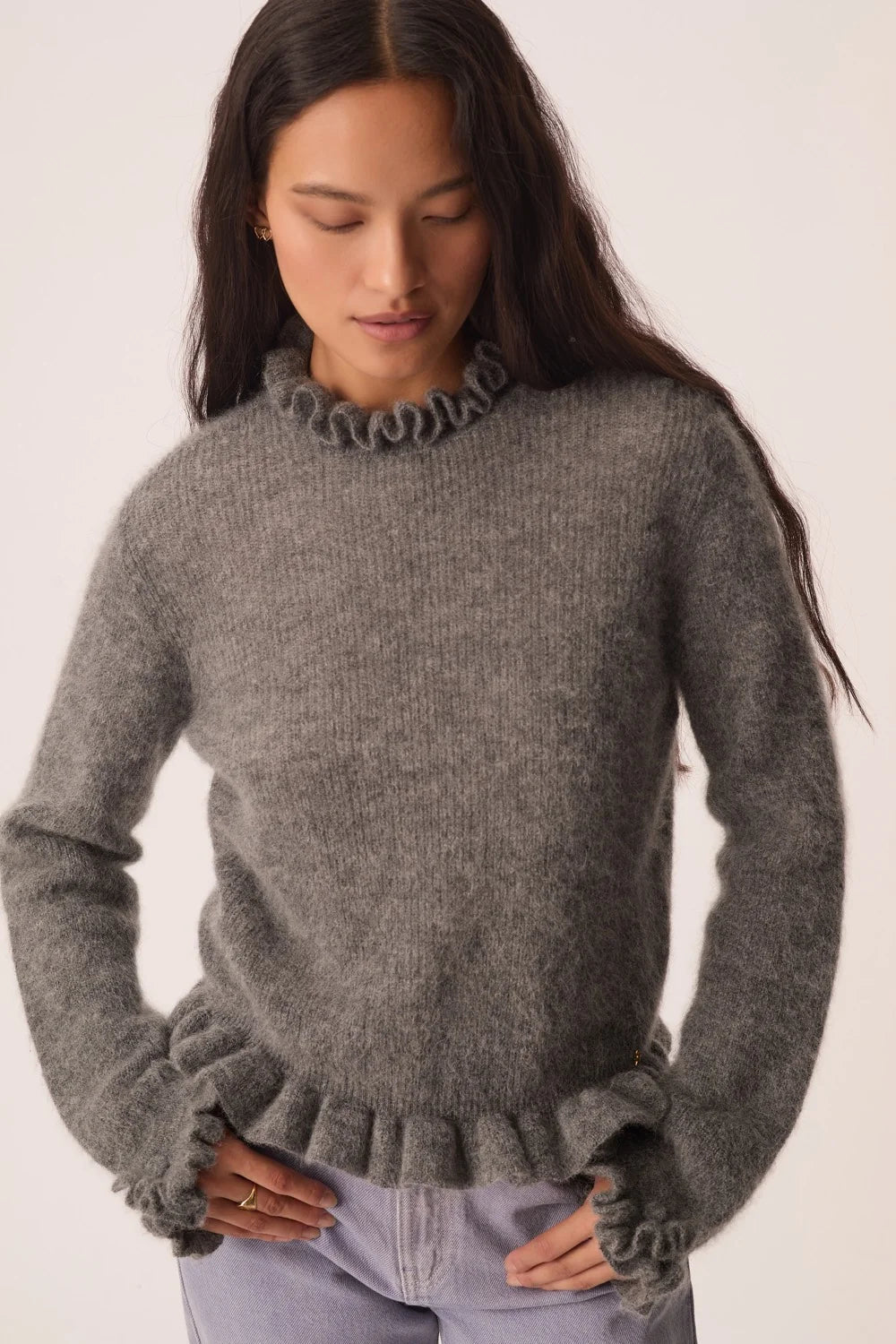 PULL CANELLO GRIS MOYEN