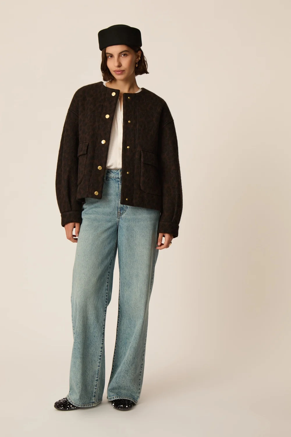 VESTE MAILLE ISADORA LEOPARD