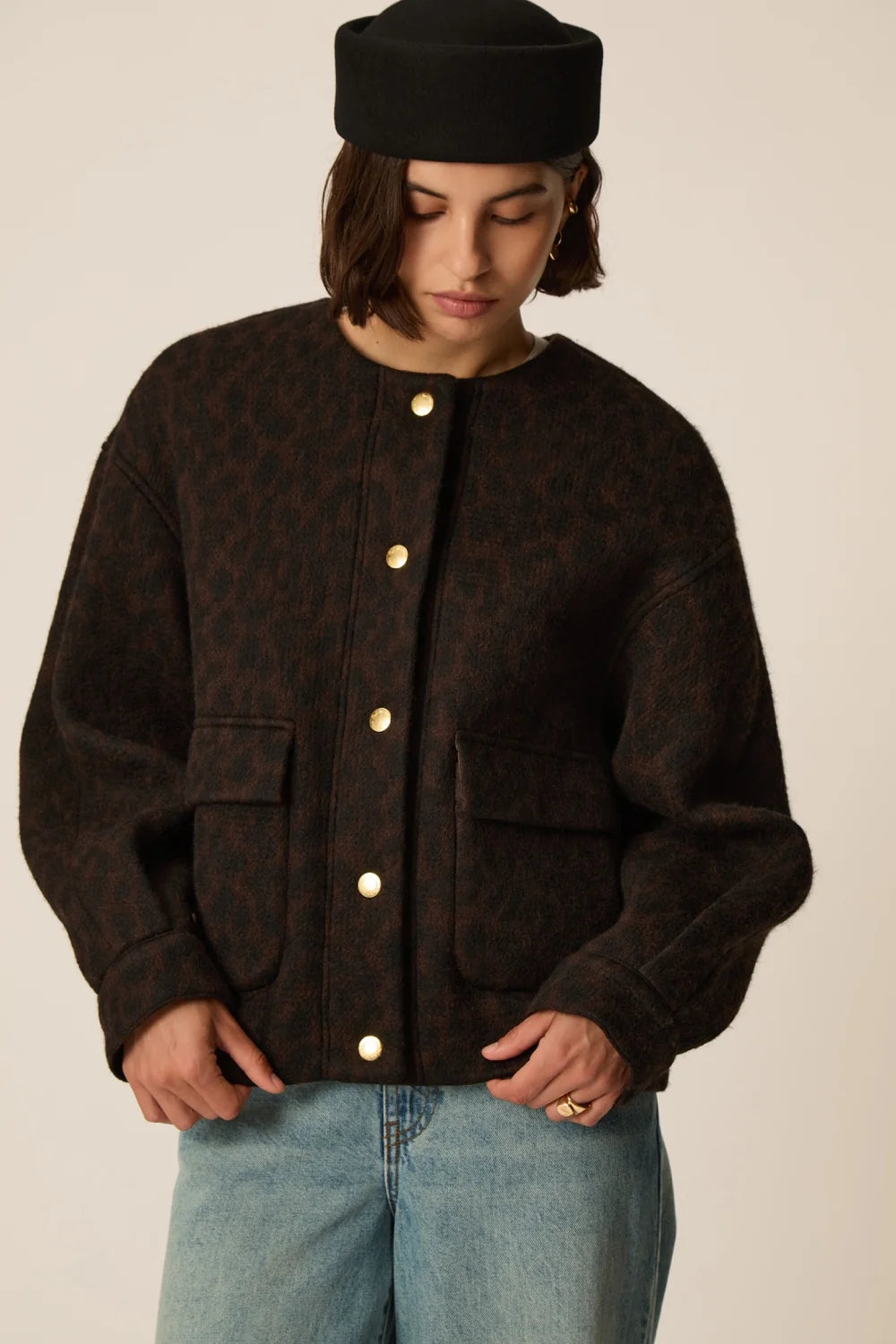 VESTE MAILLE ISADORA LEOPARD