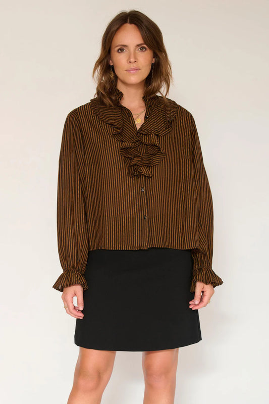 BLOUSE - CAPELIA BROWN