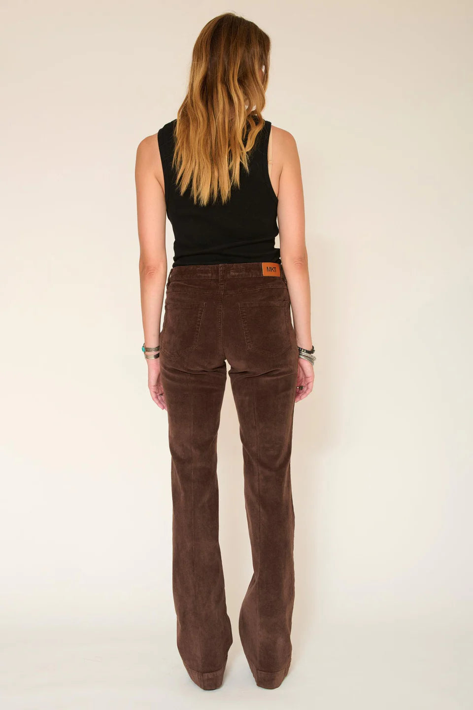 PANTALON EN VELOURS - THE DIANA VELVET BROWN