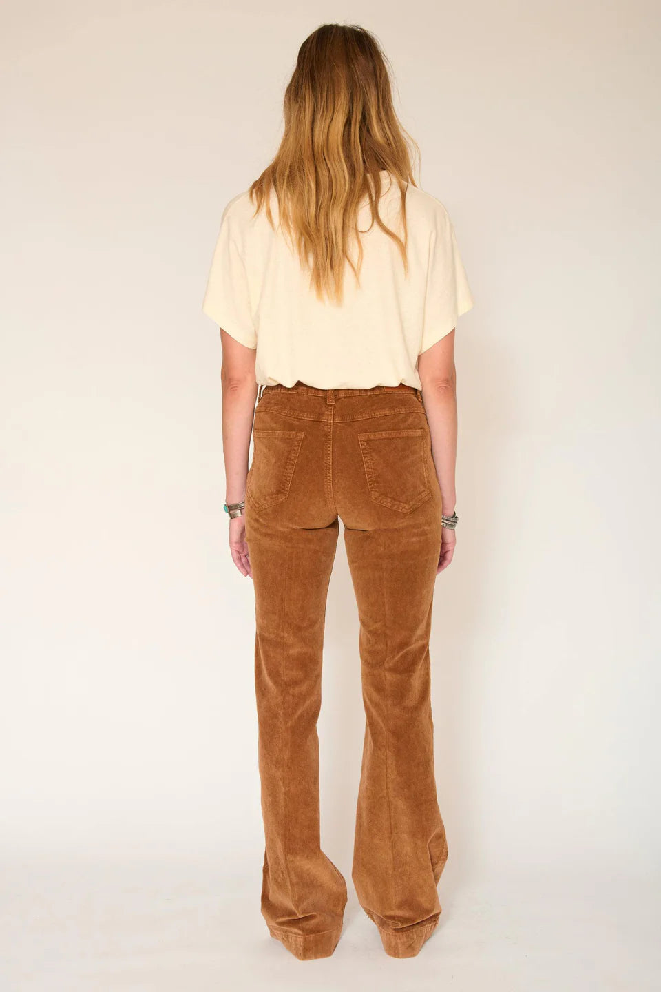 PANTALON EN VELOURS - THE DIANA VELVET VINTAGE CAMEL