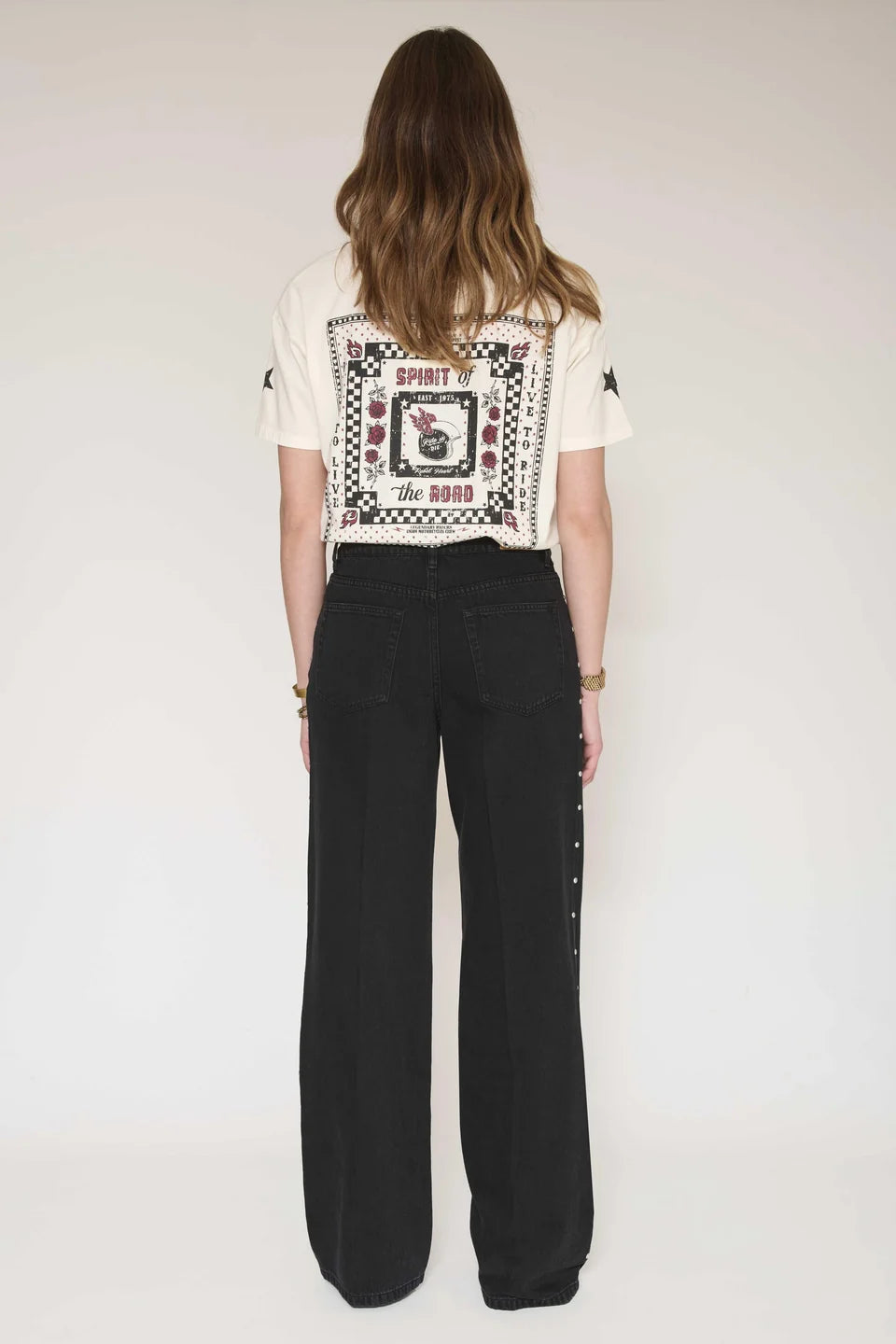 JEAN - POKA STUDS-BLACK - ELTON WASH