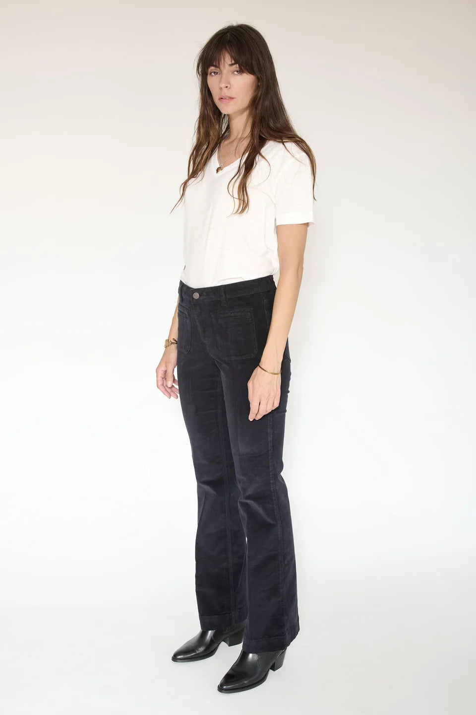 PANTALON - THE DIANA VELVET-BLACK