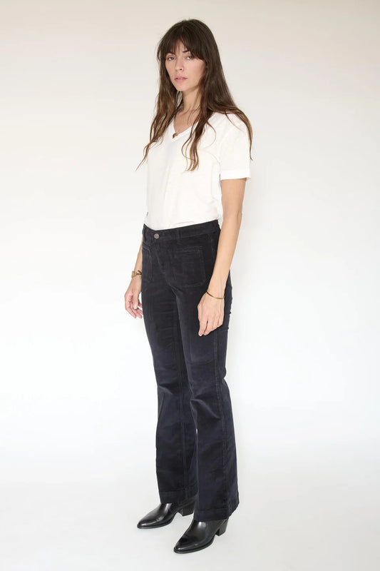 PANTALON - THE DIANA VELVET-BLACK