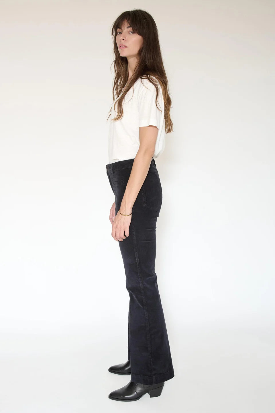 PANTALON - THE DIANA VELVET-BLACK