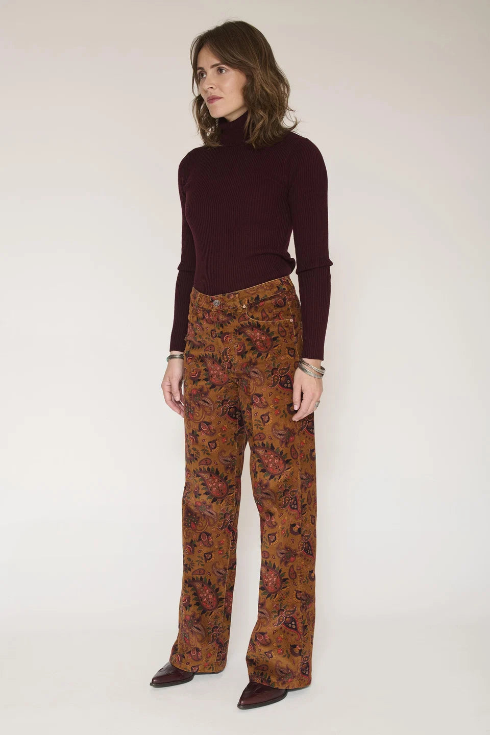 PANTALON - THE JAGGER PAISLEY-CAMEL