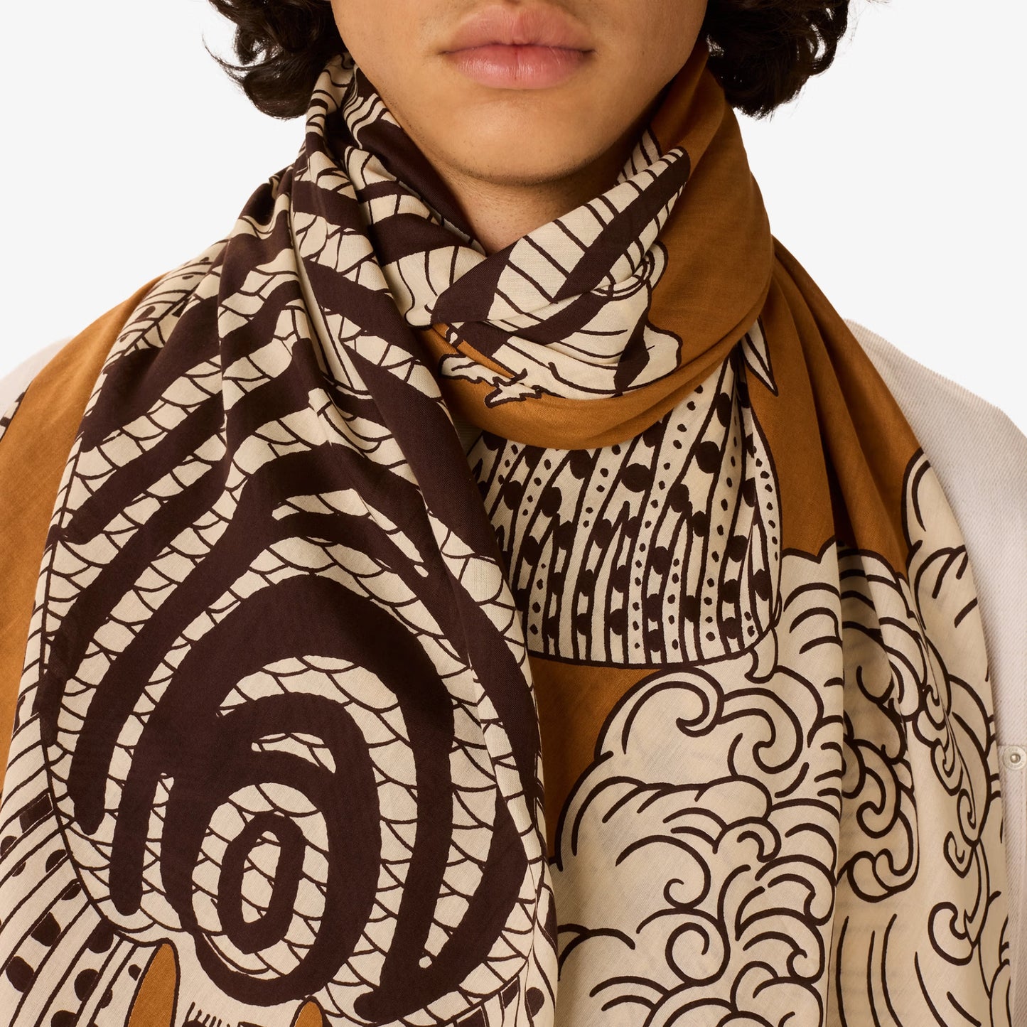 Écharpe 100 - Vague - Mordoré