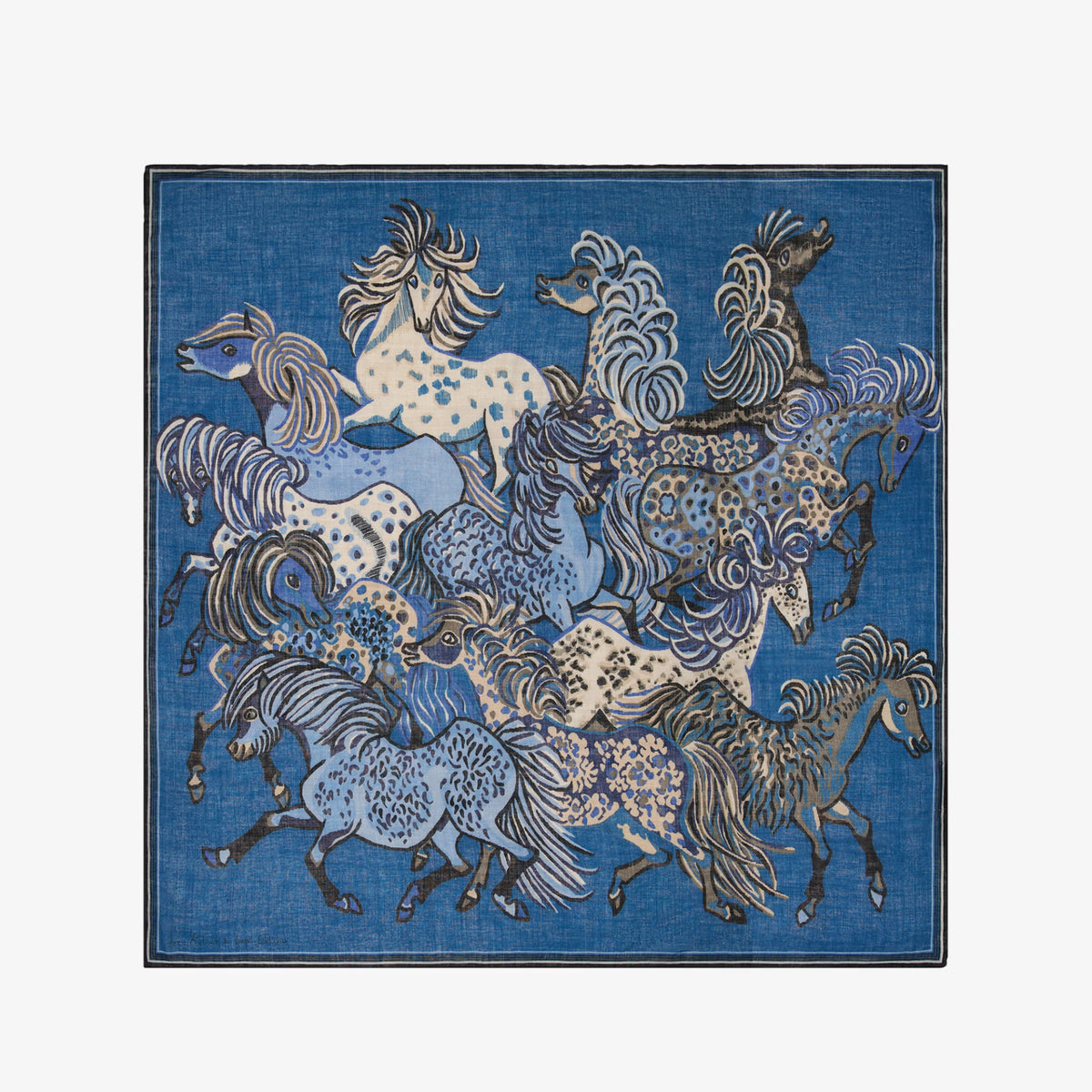 Carré 130 - Western - Bleu