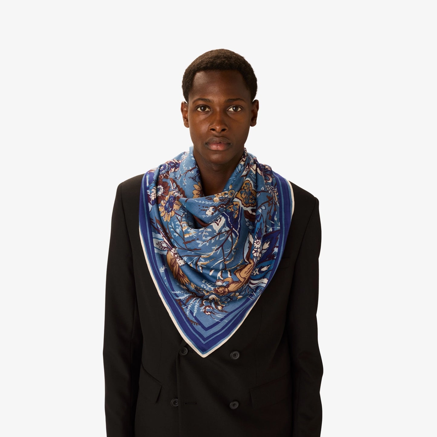 Carré 130 - Pagode - Bleu