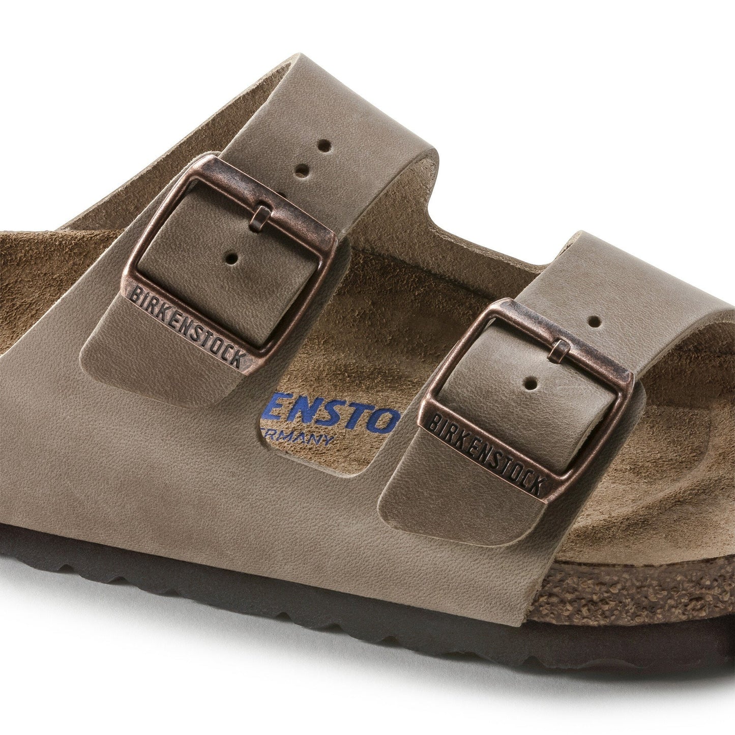 Birkenstock Arizona Lit de pied souple Cuir huilé - Tobacco Brown