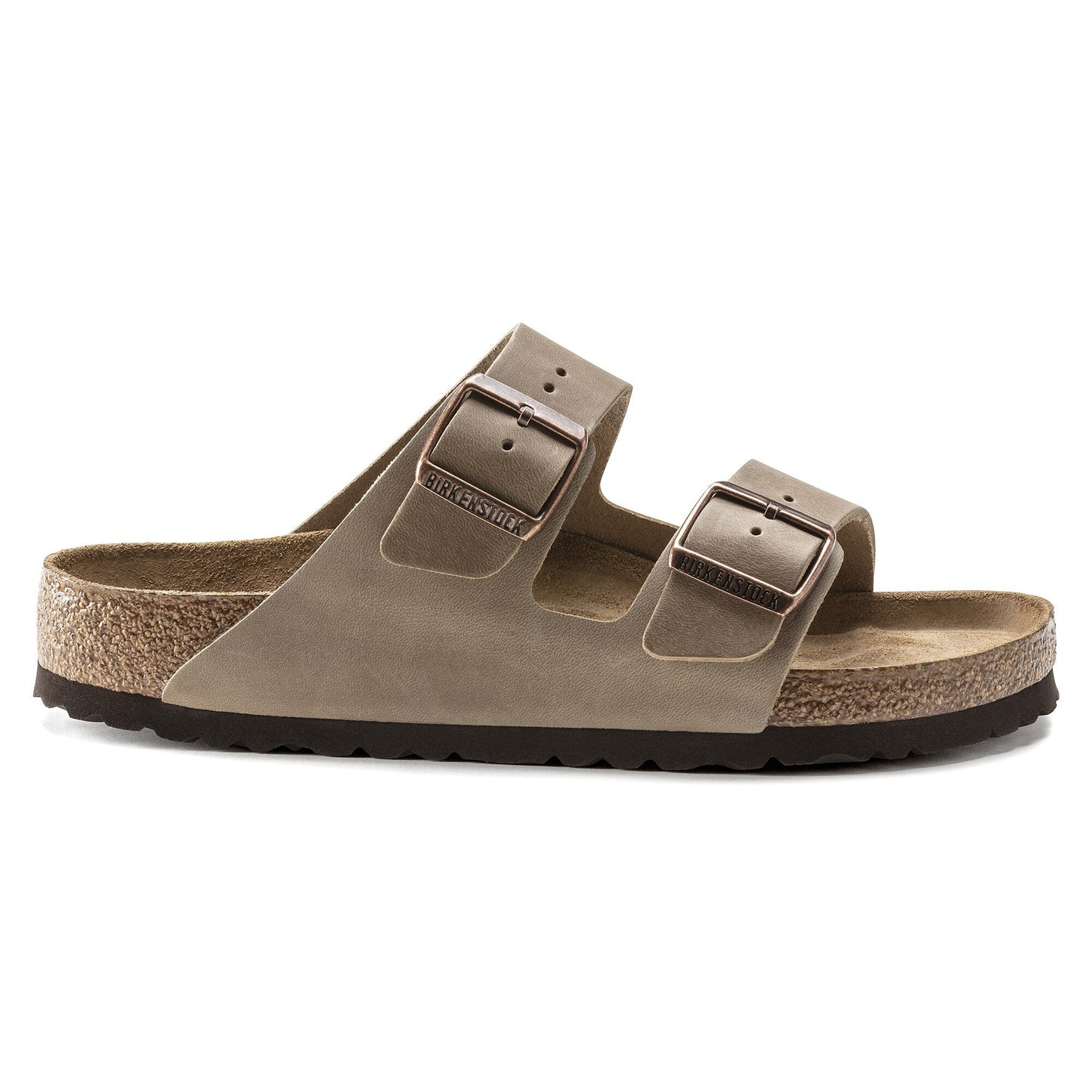 Birkenstock Arizona Lit de pied souple Cuir huilé - Tobacco Brown