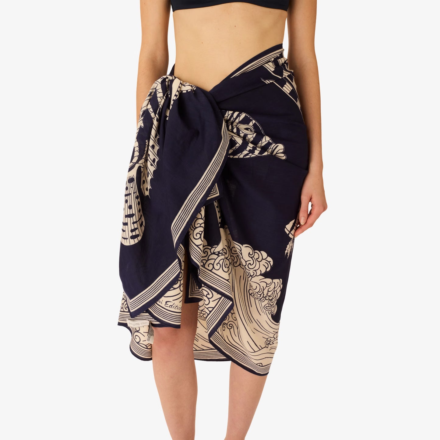 Écharpe 100 - Vague - Bleu Marine