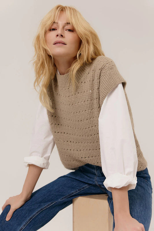 PULL CERISE Beige