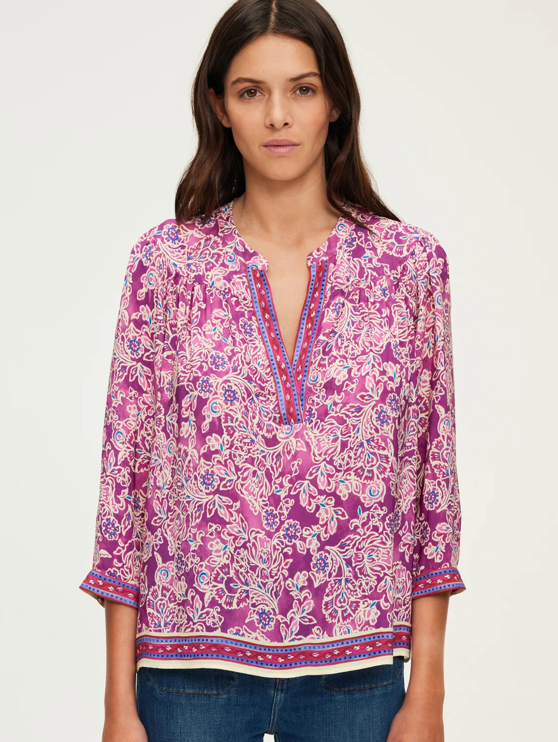 Blouse fluide imprimée – BERNADINE