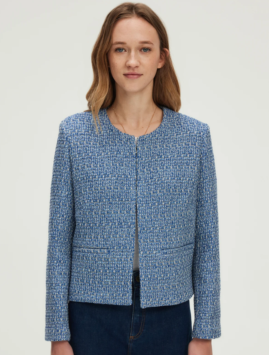 Veste courte en tweed bicolore - RONISE