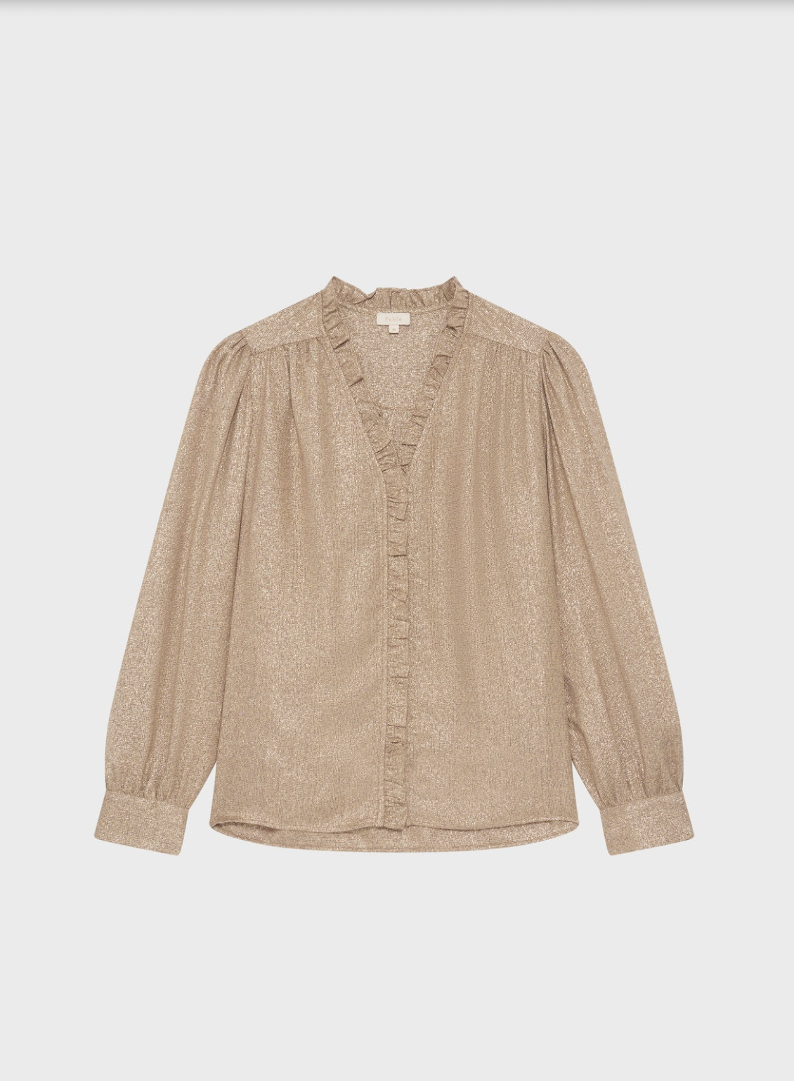 Chemise dorée à volants - ARIANNE Or