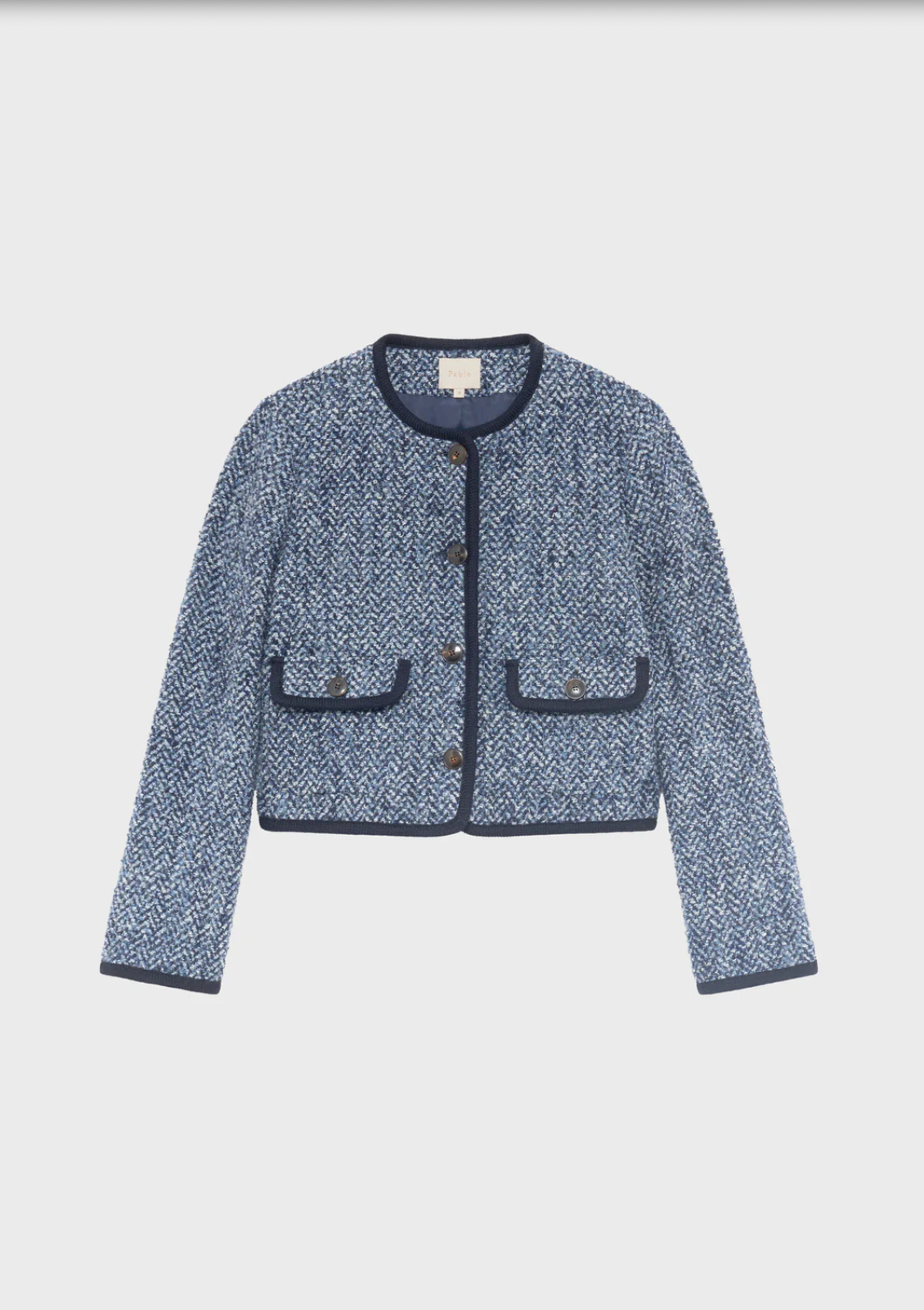 Veste sans col à chevrons - NAILA