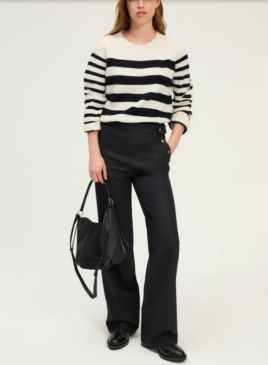 Pantalon à pont - CARLOTTA Noir