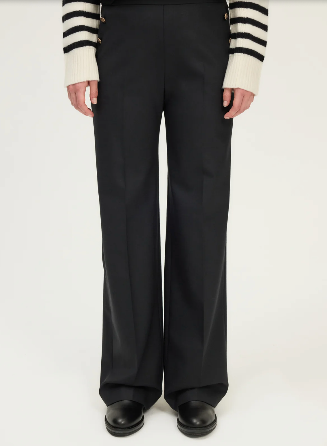 Pantalon à pont - CARLOTTA Noir