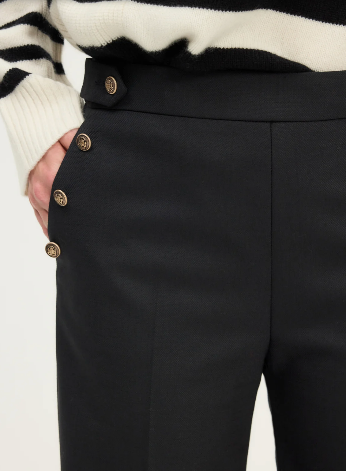 Pantalon à pont - CARLOTTA Noir