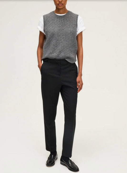 Pantalon slim de tailleur - CHARLOTTE Noir