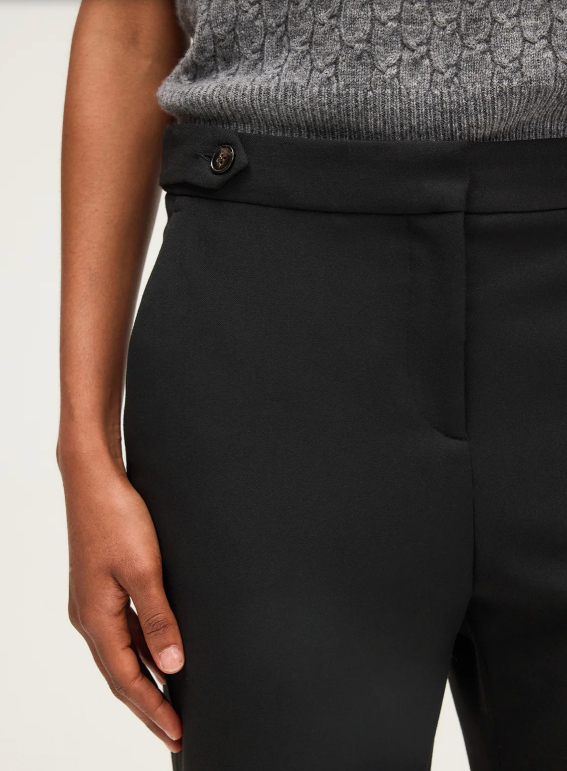 Pantalon slim de tailleur - CHARLOTTE Noir