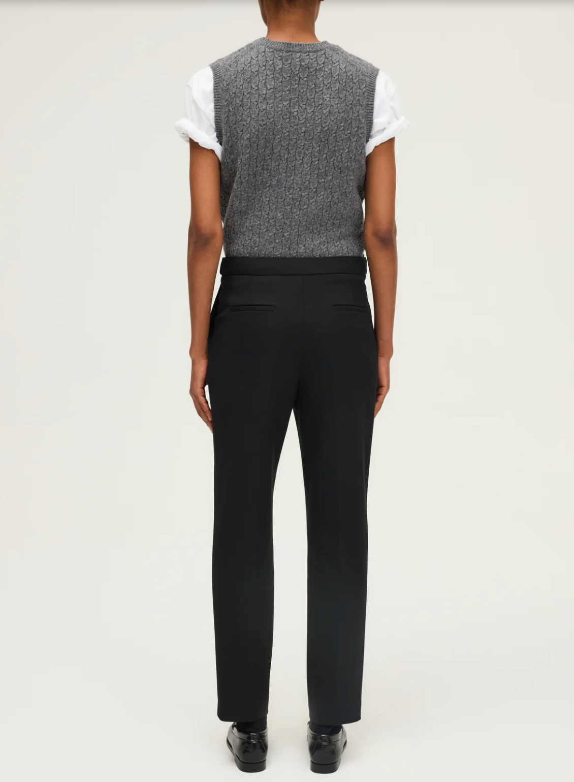 Pantalon slim de tailleur - CHARLOTTE Noir