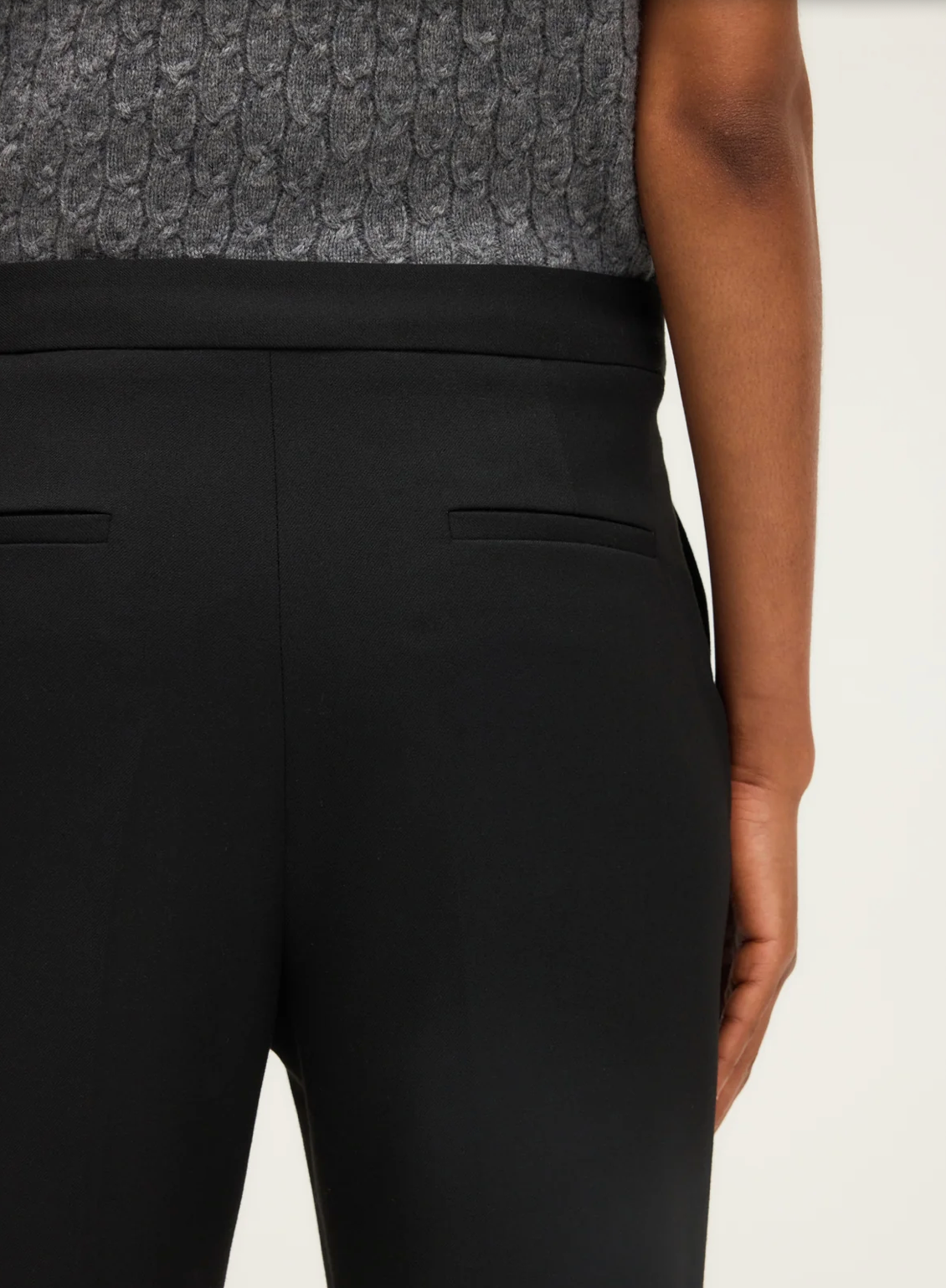 Pantalon slim de tailleur - CHARLOTTE Noir
