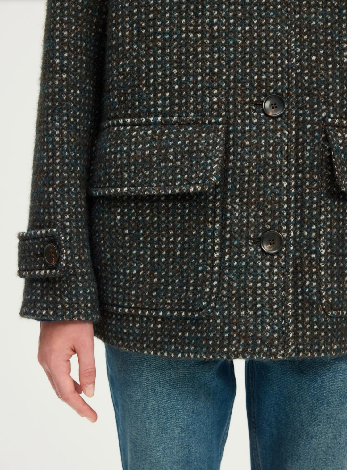 Manteau à col montant en bouclette - MATHIA