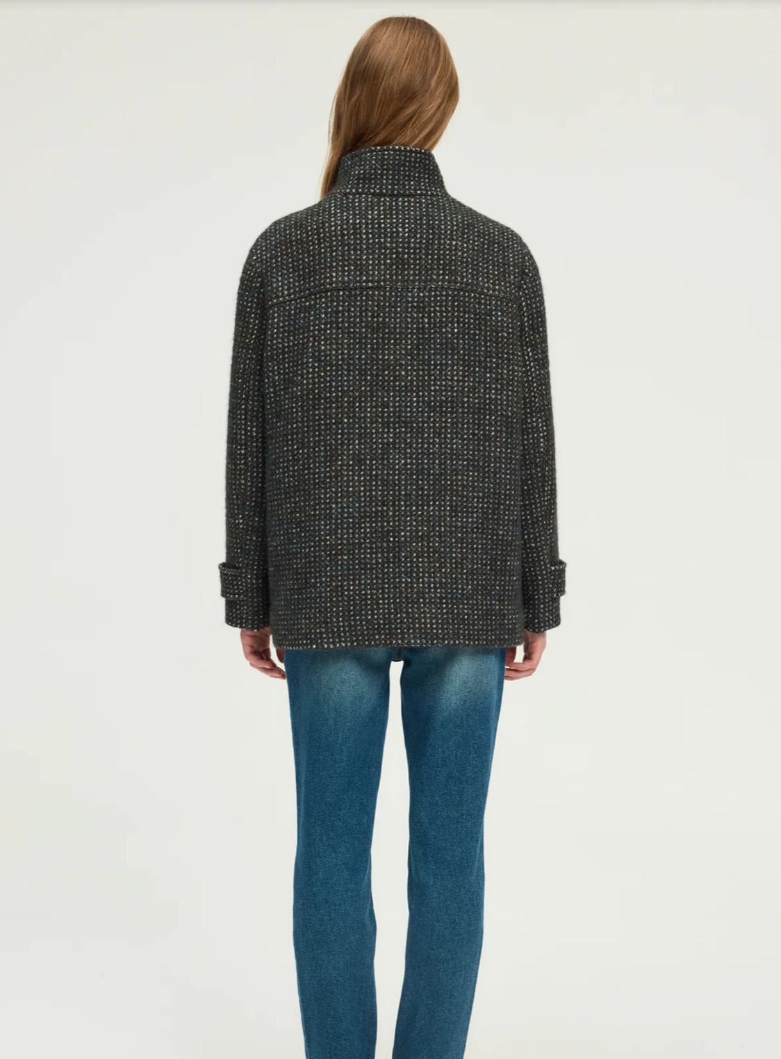 Manteau à col montant en bouclette - MATHIA