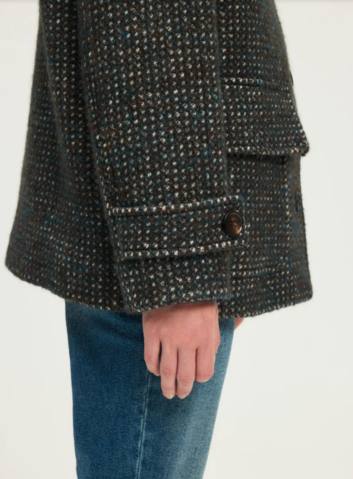 Manteau à col montant en bouclette - MATHIA