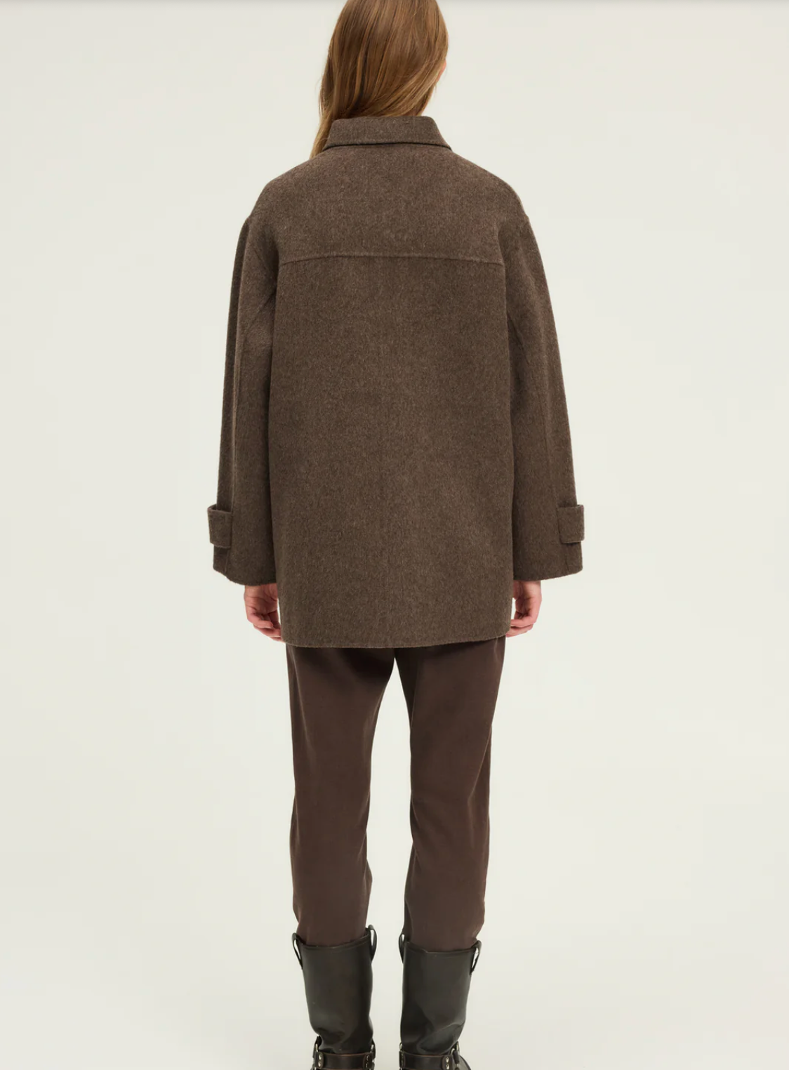 Manteau court en laine double face - MAE