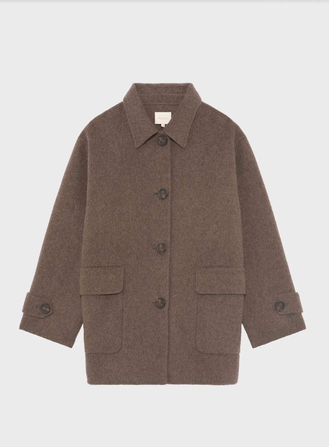 Manteau court en laine double face - MAE