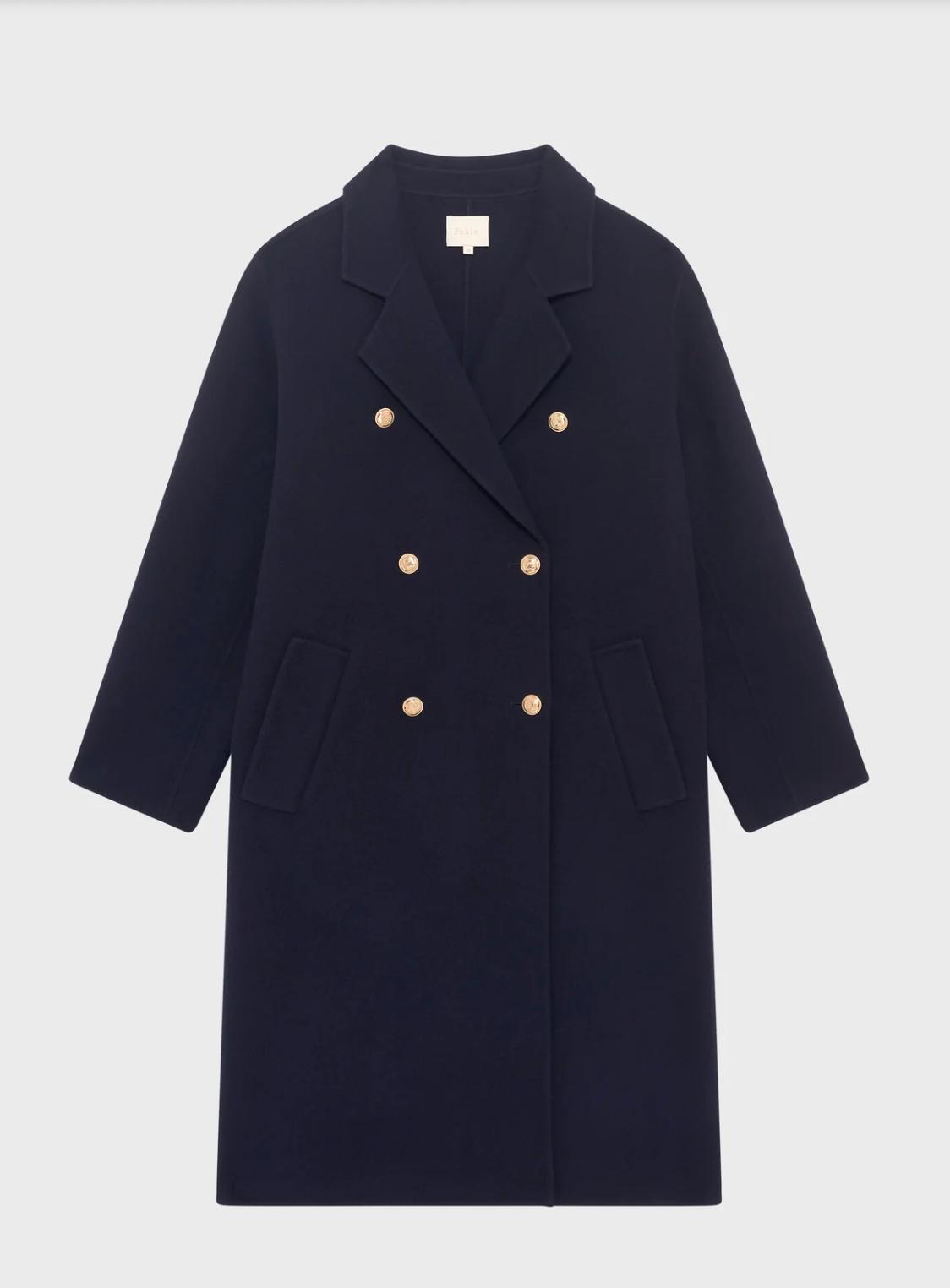 Manteau long à boutons dorés - MARISOL