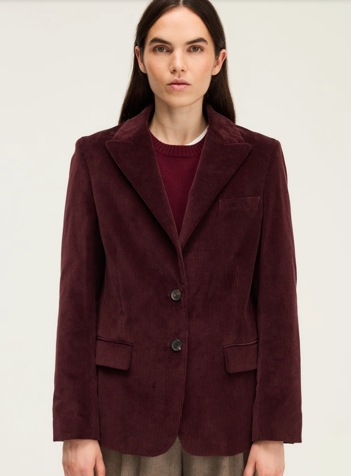Veste en velours à côtes - NELI Bordeaux