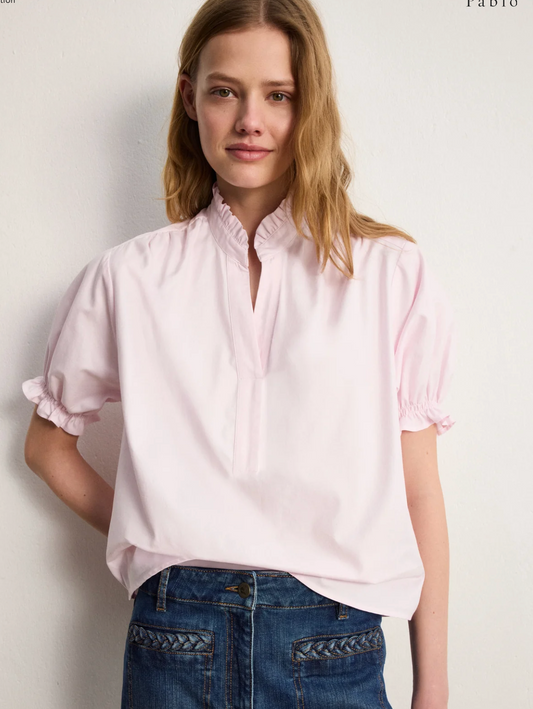 Blouse en coton à volants - CELESTINE