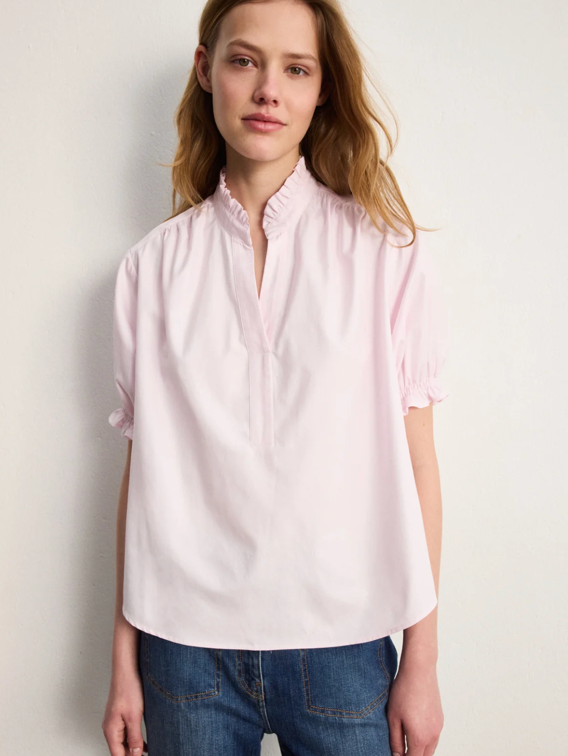 Blouse en coton à volants - CELESTINE
