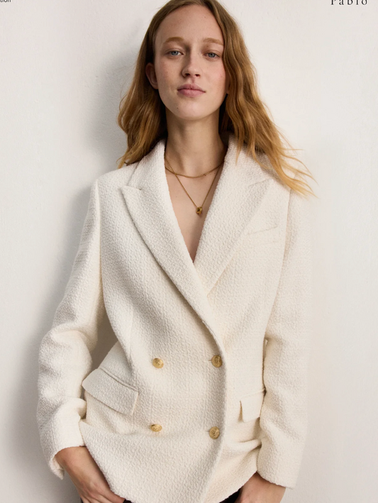 Veste en tweed à boutonnage croisé - MARJOLIE