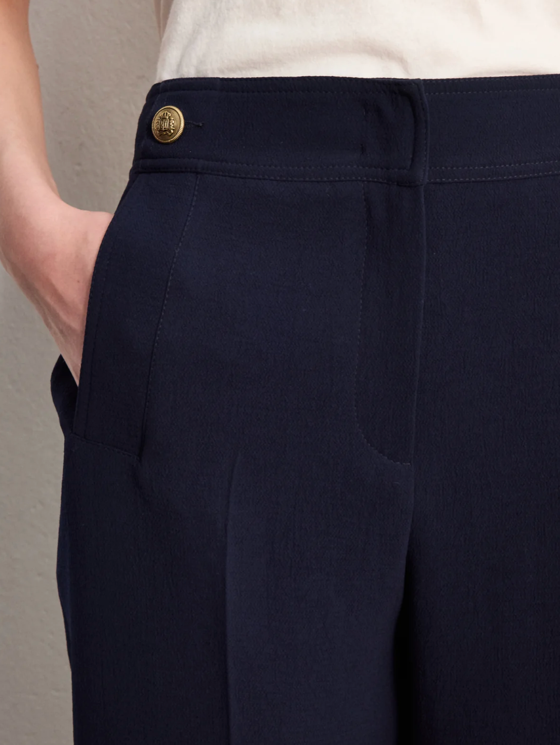 Pantalon fluide à pont - BRIELLE Marine