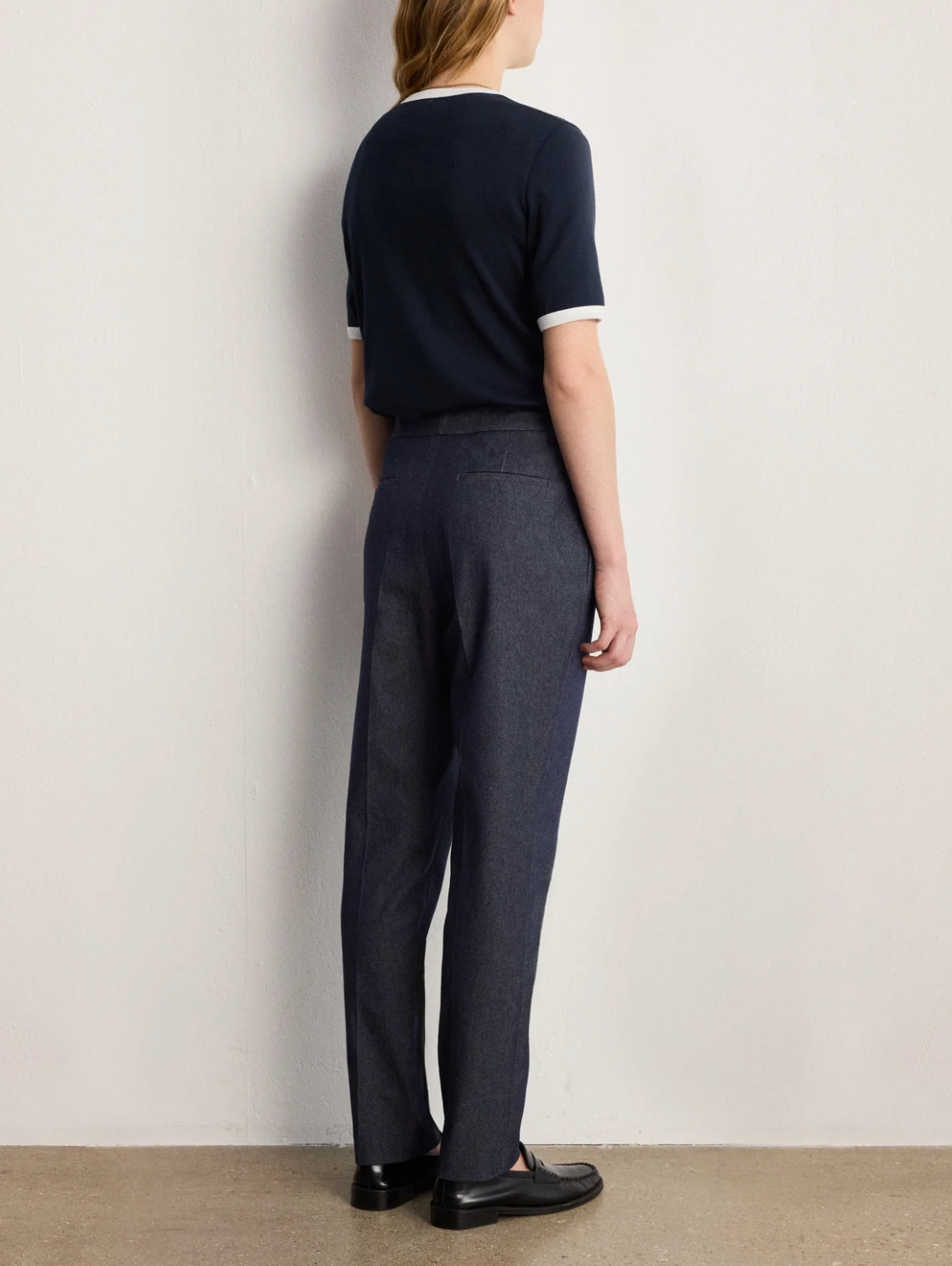 Pantalon droit de tailleur en denim - BELINDA