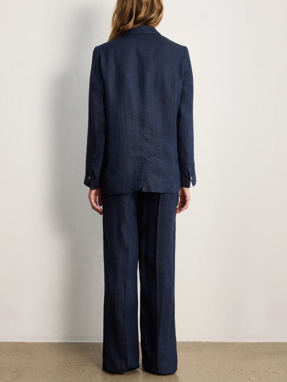 Veste de tailleur en lin à chevrons - MAYSSA