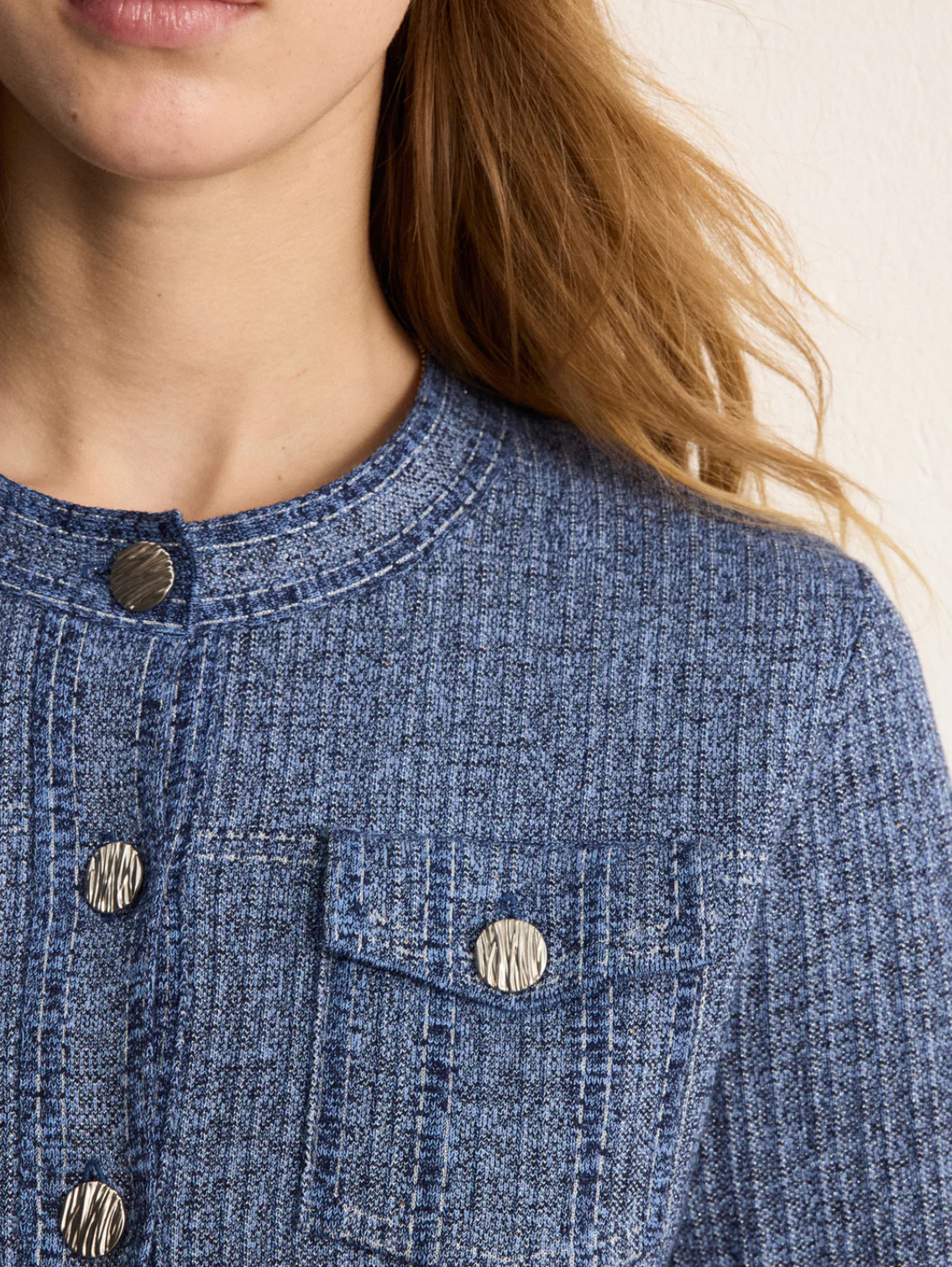 Gilet effet jean à manches courtes - LISA